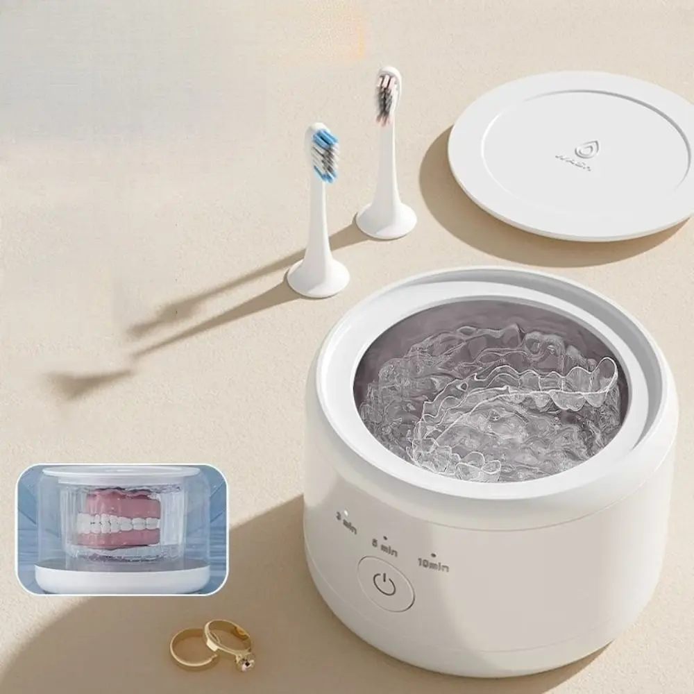 50KHZ Ultrasonic Braces Cleaning Machine High Frequency Vibration All-round Cleaning Retainer Cleaner 3 Modes Adjustable