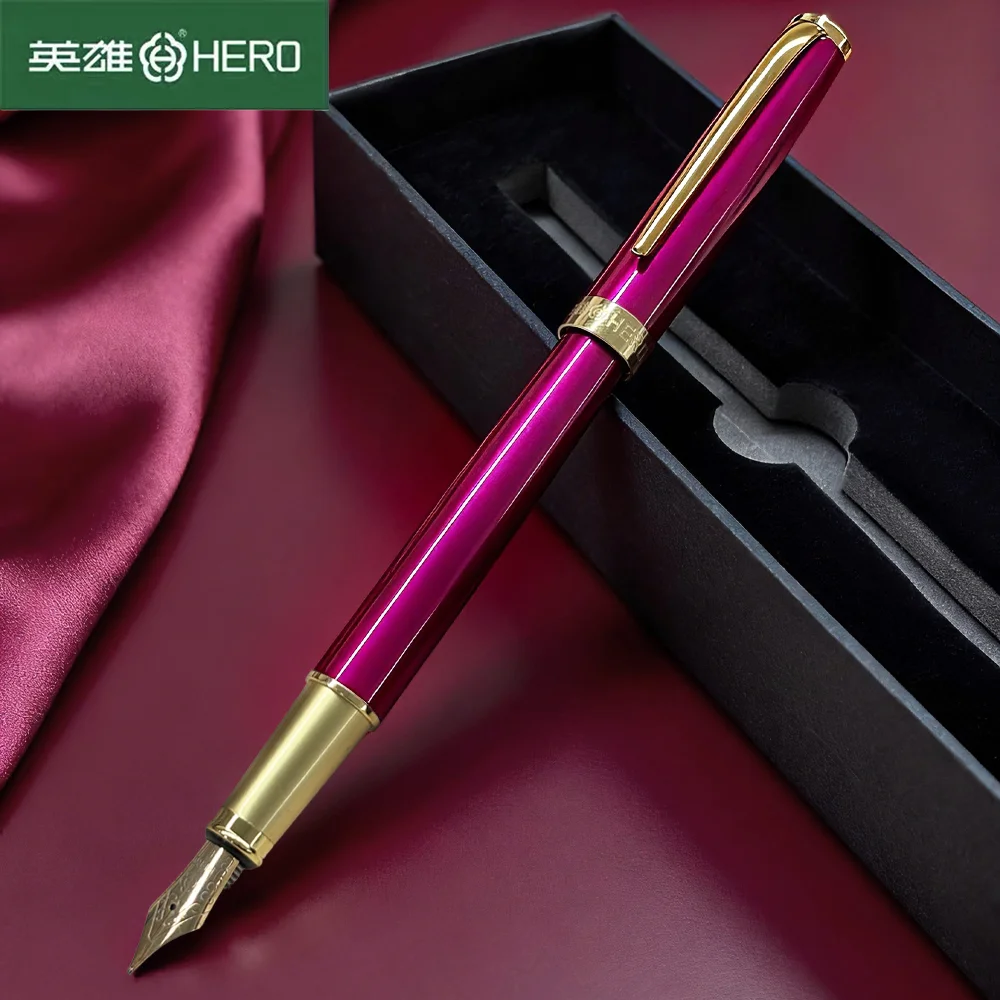 

HERO P108 Metal Fountain Pen 2-Pack, Anti-Slip Matte Grip, 2-IN-1 Ink System, 7 Colors & Nib Options, Smooth Writing No Ink