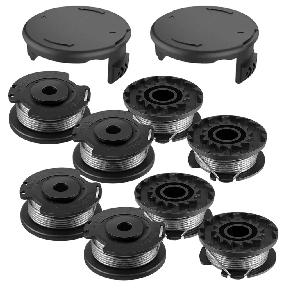 Bobine di ricambio e coperture protettive per tagliabordi Bosch 8 bobine 2 coperture compatibili con ART 23 SL ART 26 SL