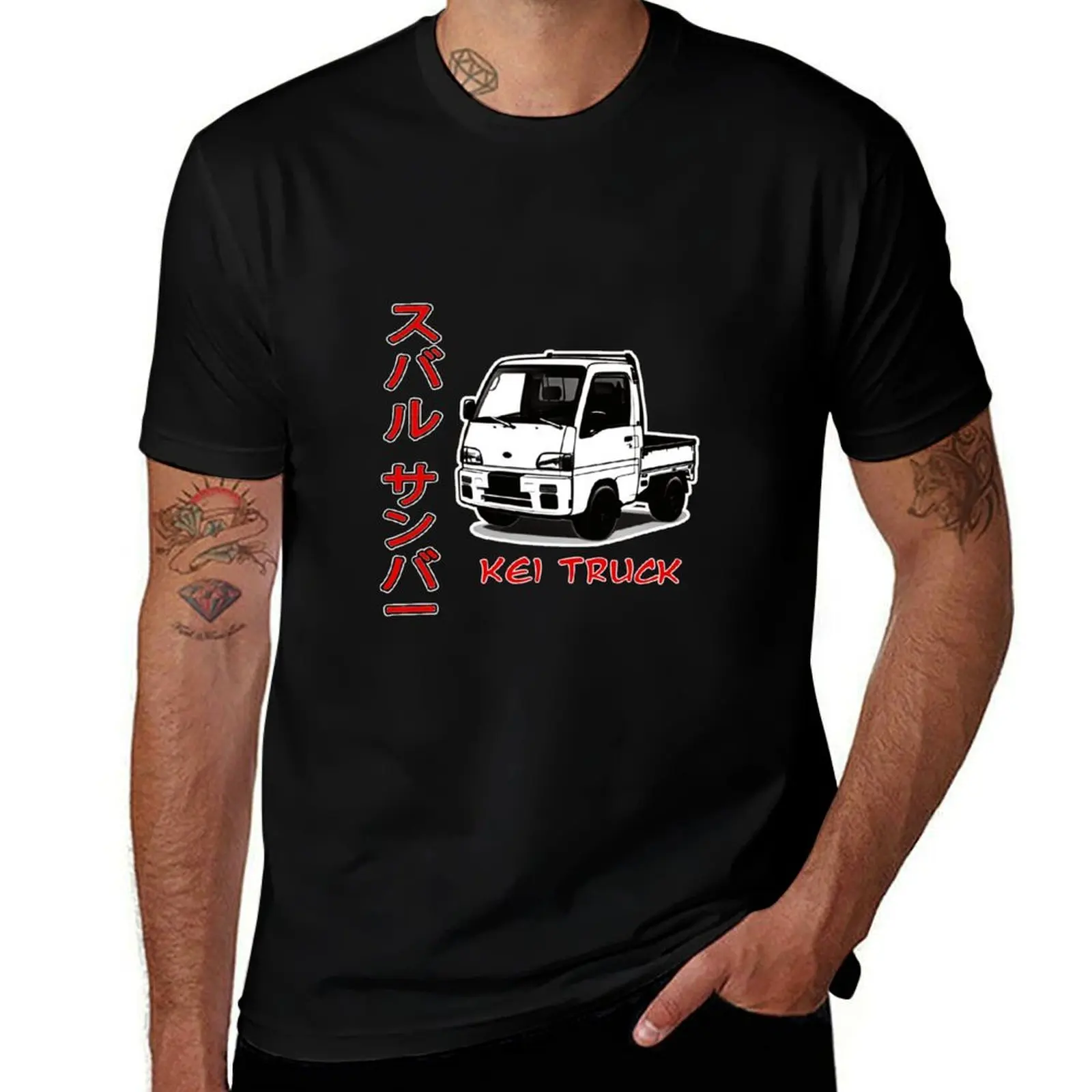

Kei Van Subaru Sambar, Tiny Japanese Truck Outline T-Shirt summer tops anime shirt plus sizes men graphic t shirts