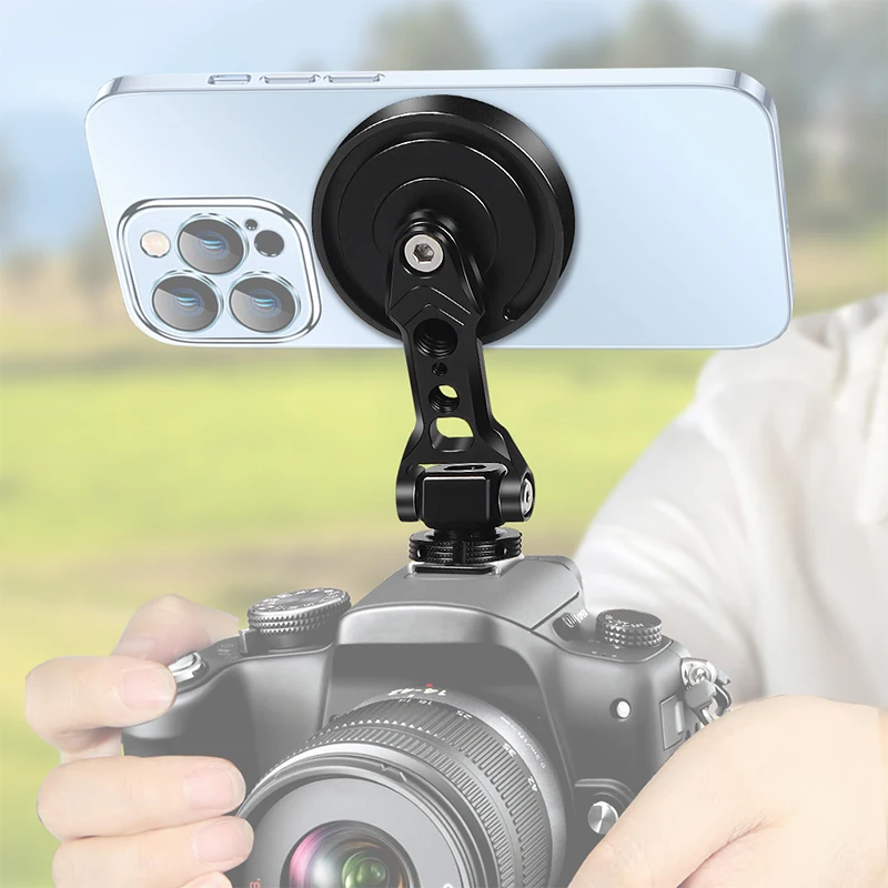 Neue Magnetische 10W Drahtlose Ladegerät Handy Halter Stehen Kugelkopf Tilt 1/4 Kalten Schuh Halterung für iPhone Magsafe magnet Halterung – Detail 19