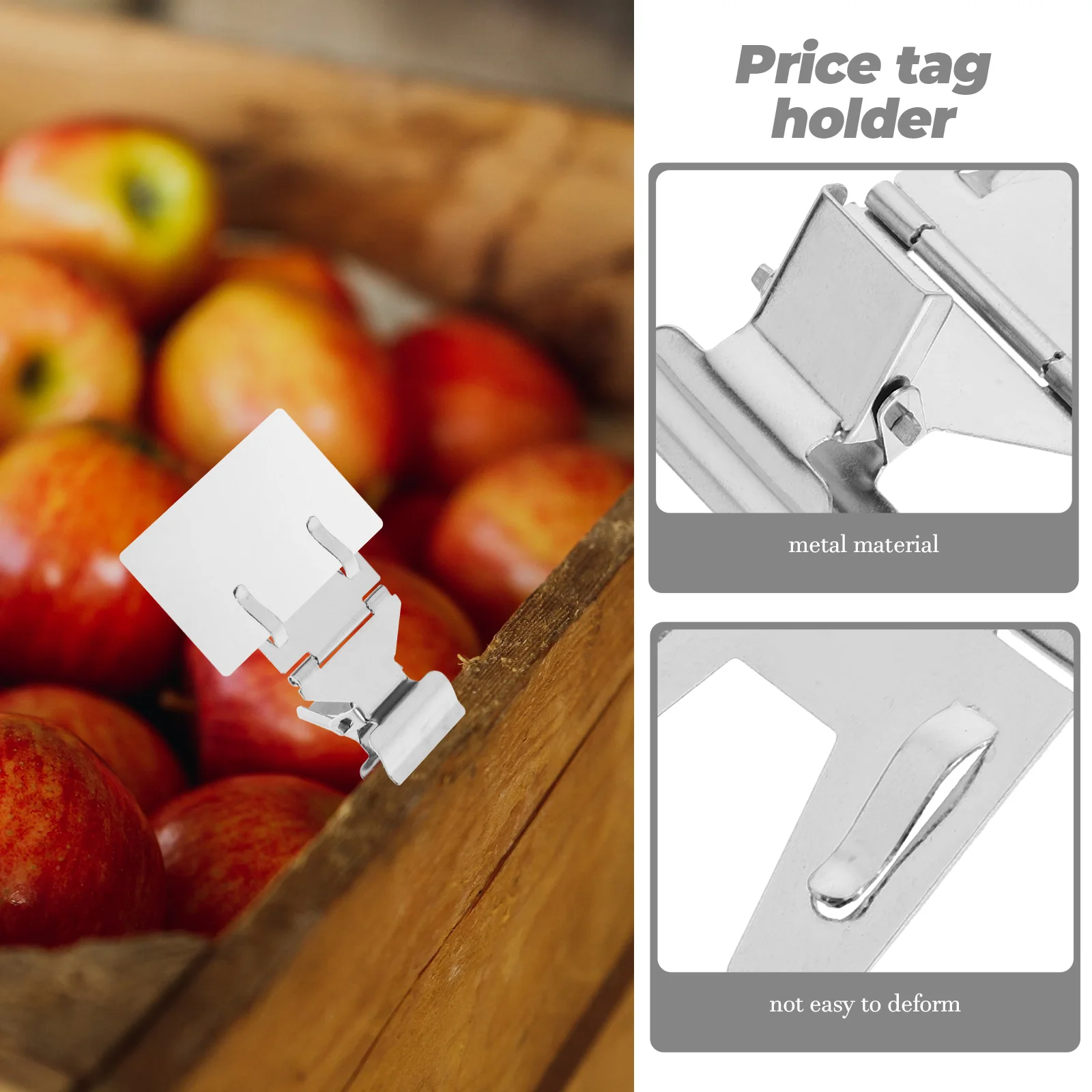 

5pcs Price Tag Holder Clips for Supermarket Retail Store Labeling Display Signs Shelf Pop Storage Save Space