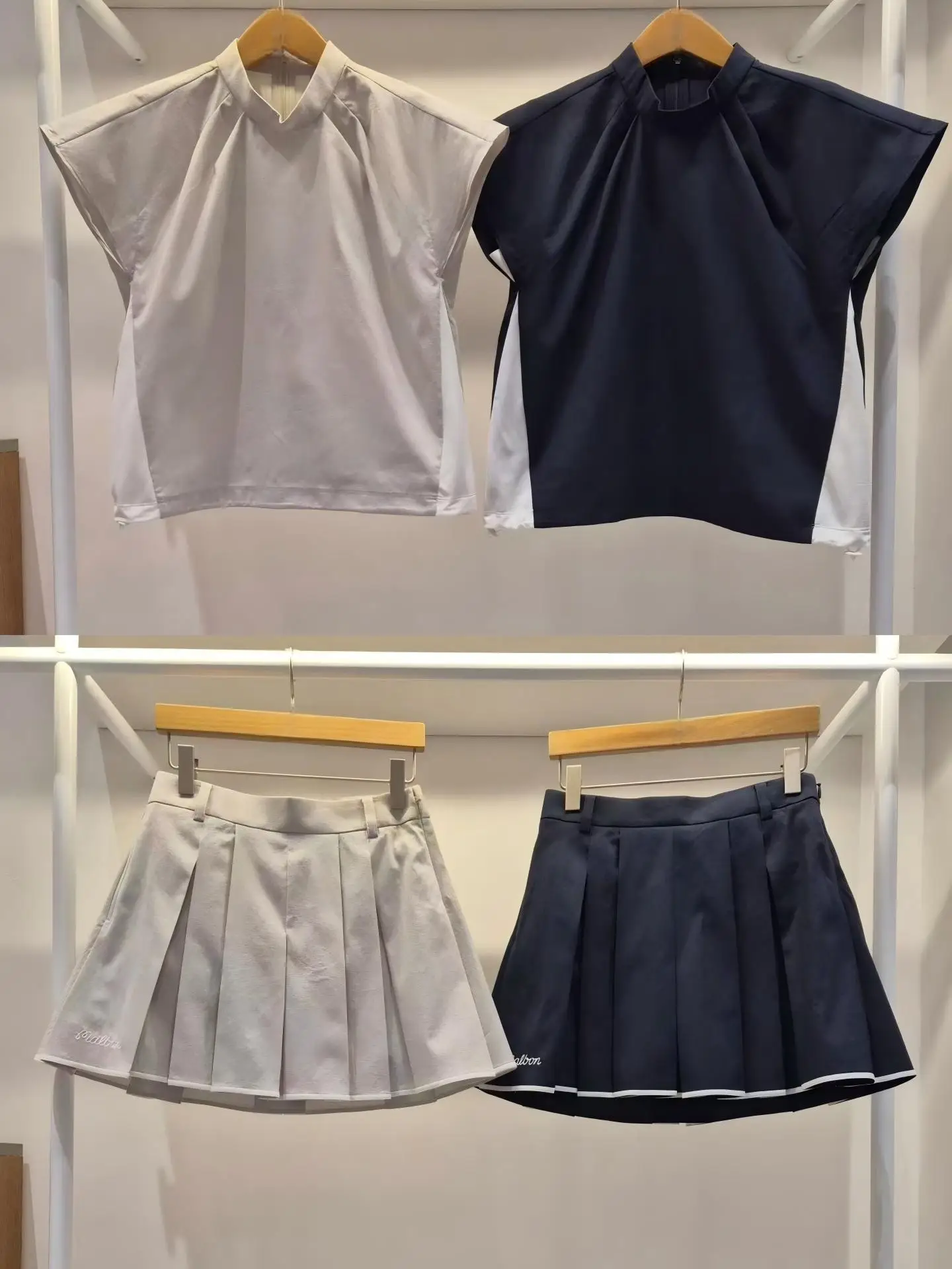 Women's 2026 New Arrival Golf Apparel: Casual, Loose-Fitting Top + Pleated Skirt Set—Stylish and Versatile