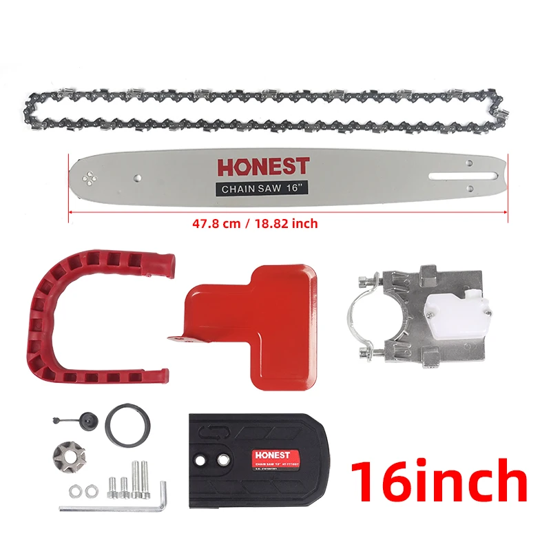 12/16 Inch Electric Saw Bracket Set M14 Angle Grinder Converted to Electric Chainsaw Adapter Tool Portable Conversion Head Kits