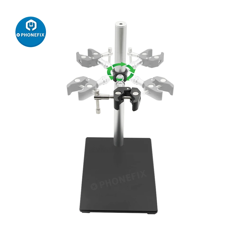 Aluminum Alloy Stand Microscope Stand Holder Bracket 360 Degree Rotating Adjustable Super Clamp For Electronic Video Microscopio