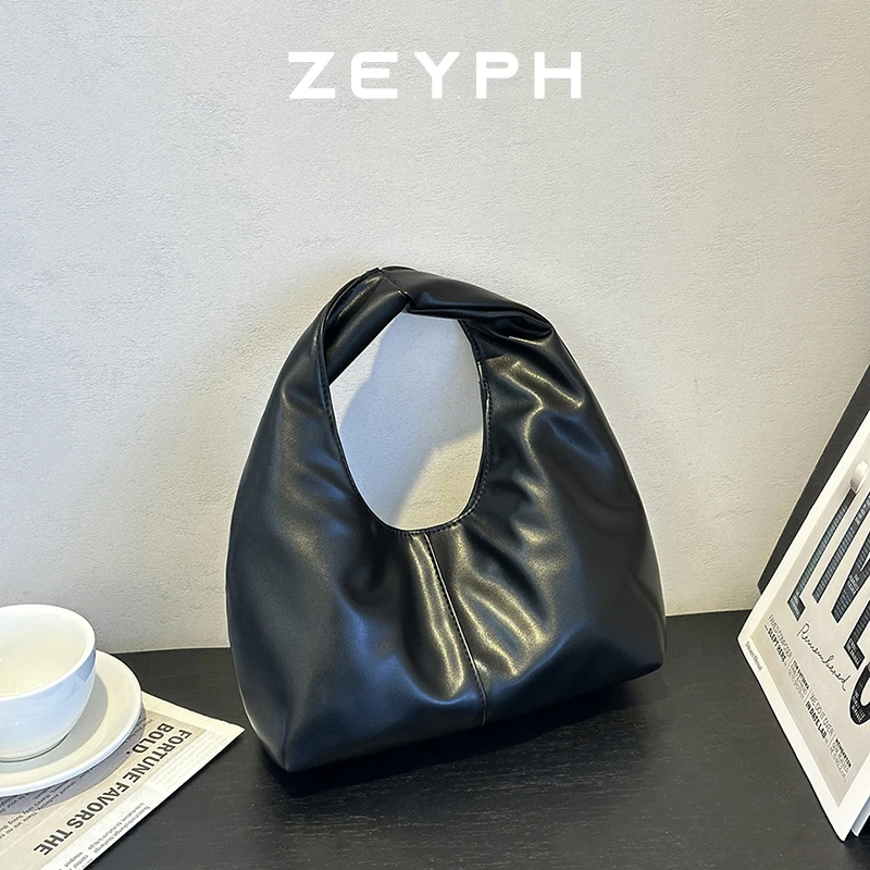 

Zeyph Simple Dumpling Bun Pu Material Classic And Versatile 2025 Y2K Ladies Shoulder Bag Females Retro Handbags