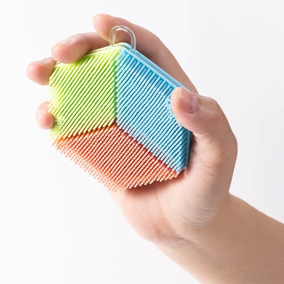 Spazzola morbida per la schiena Scrubber per il corpo in silicone Massaggiatore per la pelle Bagno Doccia Spazzola per lavaggio il corpo Scrub esfoliante Strumento per il bagno