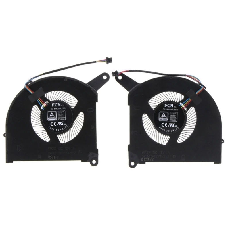 for GIGABYTE 16 17 YE5 XE5 Laptop Notebook CPU GPU Cooling Fans DC12V 1A Dropship