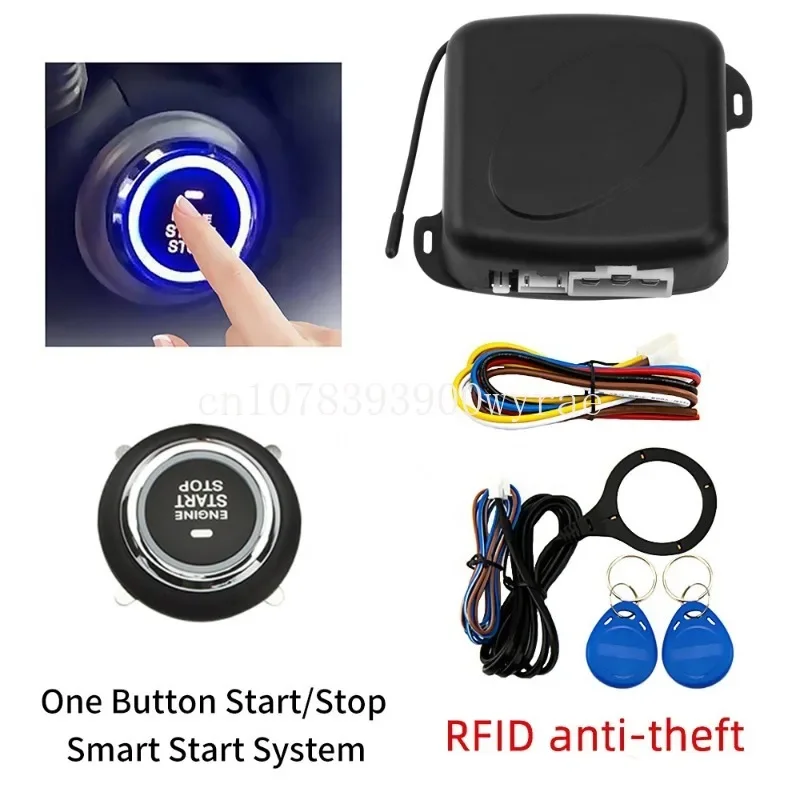 Car Alarm System Push Button Start/Stop Engine Rfid Anti-theft Keyless Entry System For All Cars