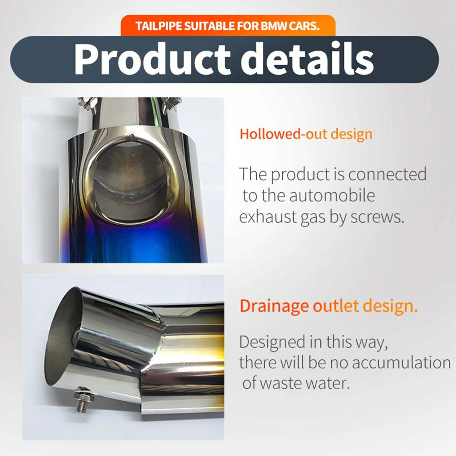 Car accessories Stainless steel chrome exhaust tube tail pipe Case for Mitsubishi PAJERO V31 V33 V73 V93 V97 2007-2019