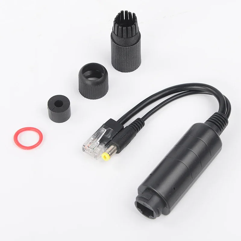48V To DC 12V Waterproot PoE Splitter IEEE 802.3af 100Mbps Power over Ethernet For IP Cameras NVR System Wifi Connection AP