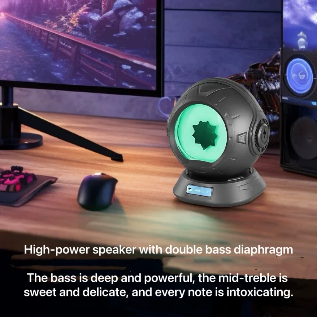 Venom Bluetooth 5.1 Ferrofluid Speaker with RGB Lighting