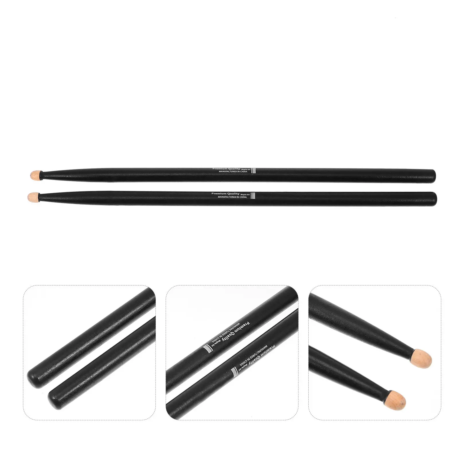 

2 пары барабанных палочек из кленового дерева, легкие, с нескользящей ручкой, для всех музыкальных стилей, для практики игры на барабанах, для начинающих, для ударных инструментов