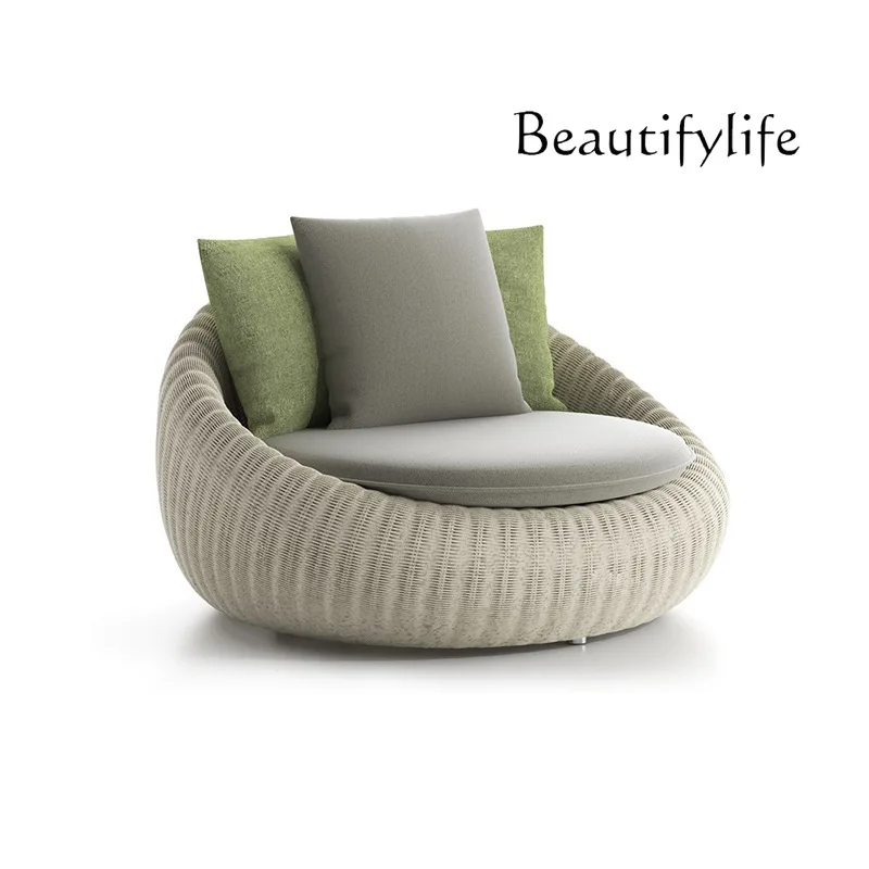 

Outdoor rattan leisure sofa balcony courtyard garden open-air round sofa