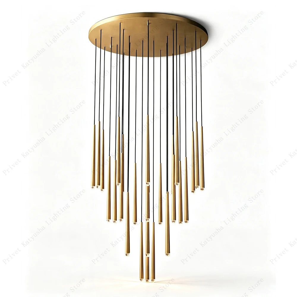 American Style Bronze Crystal Ceiling Chandelier Classic Vintage Water-drop Round Living Room Dining Room Decor Lustres