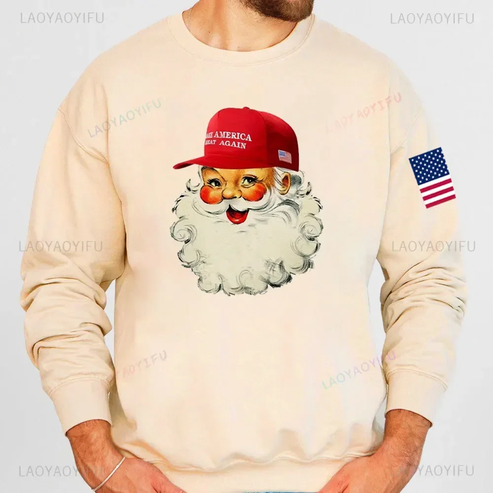 Make Christmas Great อีกครั้ง Trump คริสต์มาสเสื้อกันหนาวตลก Trump คริสต์มาส Hoody Santa เสื้อกันหนาว MAGA Santa Hoodies