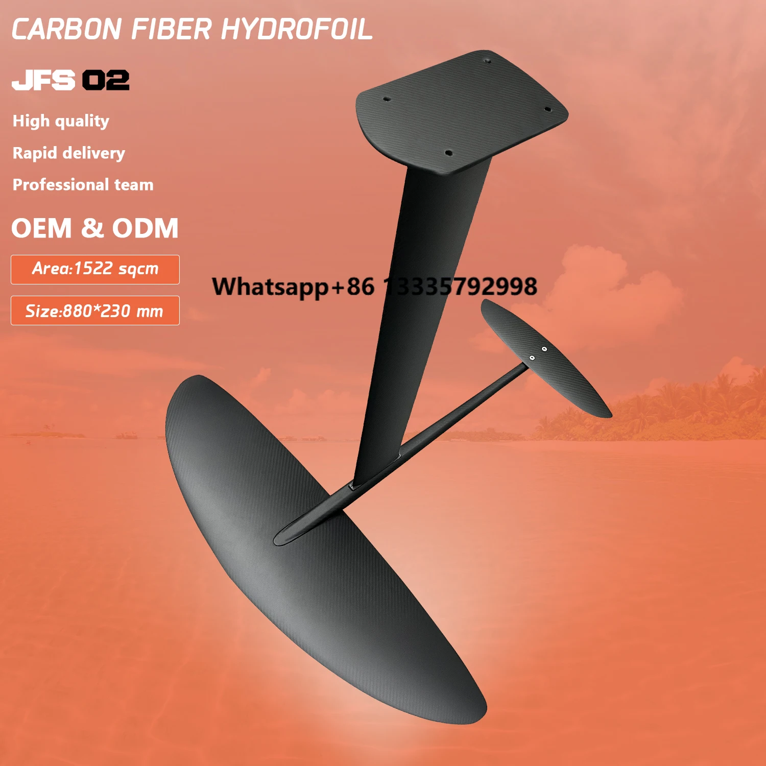 

New Arrival OEM Factory's Full Carbon Fiber Foil Boards 1522sqcm SUP Hydrofoil Efoil Wing for Surfing and Kitesurfing