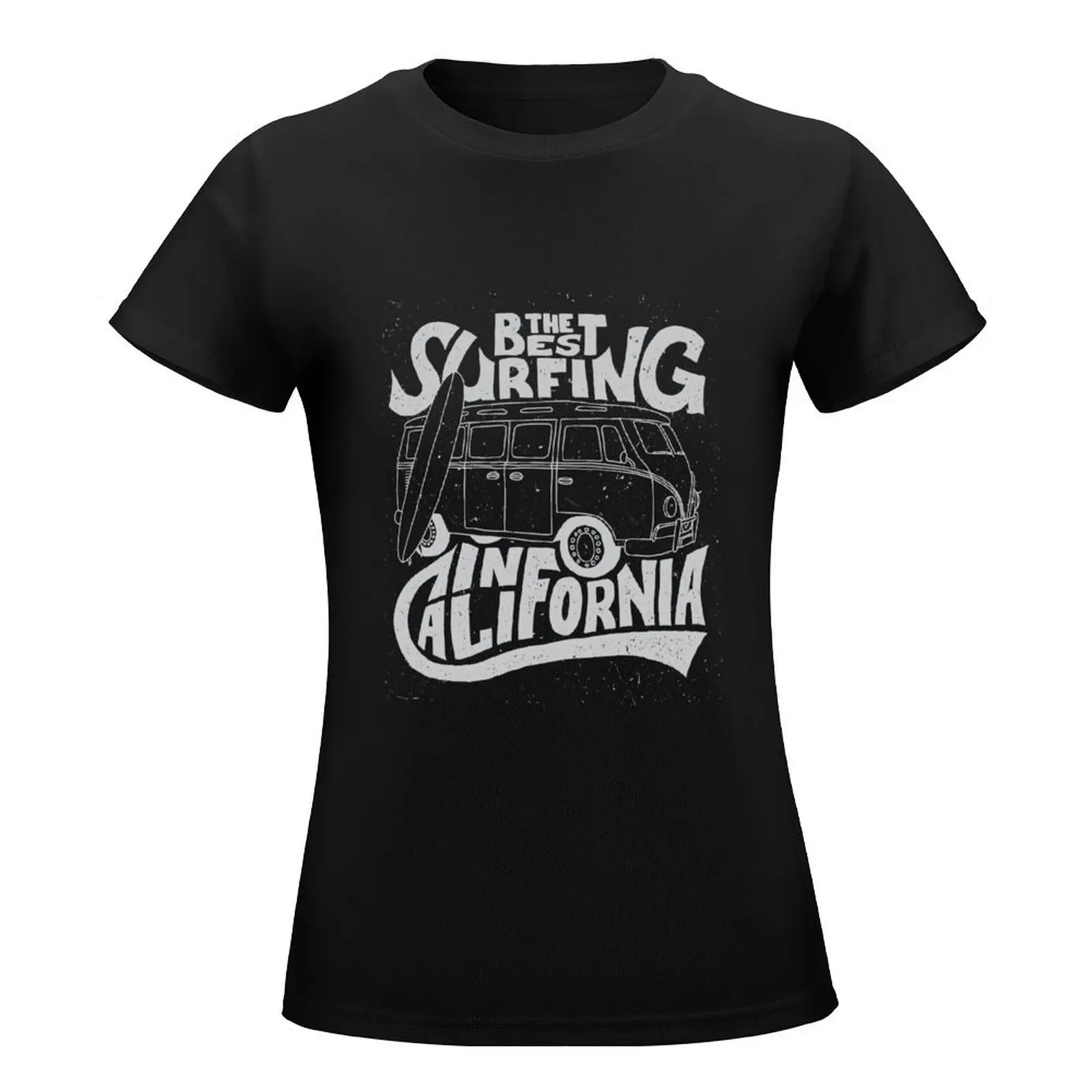 Best surfing in california T-Shirt funny Short sleeve tee Women's t-shirt