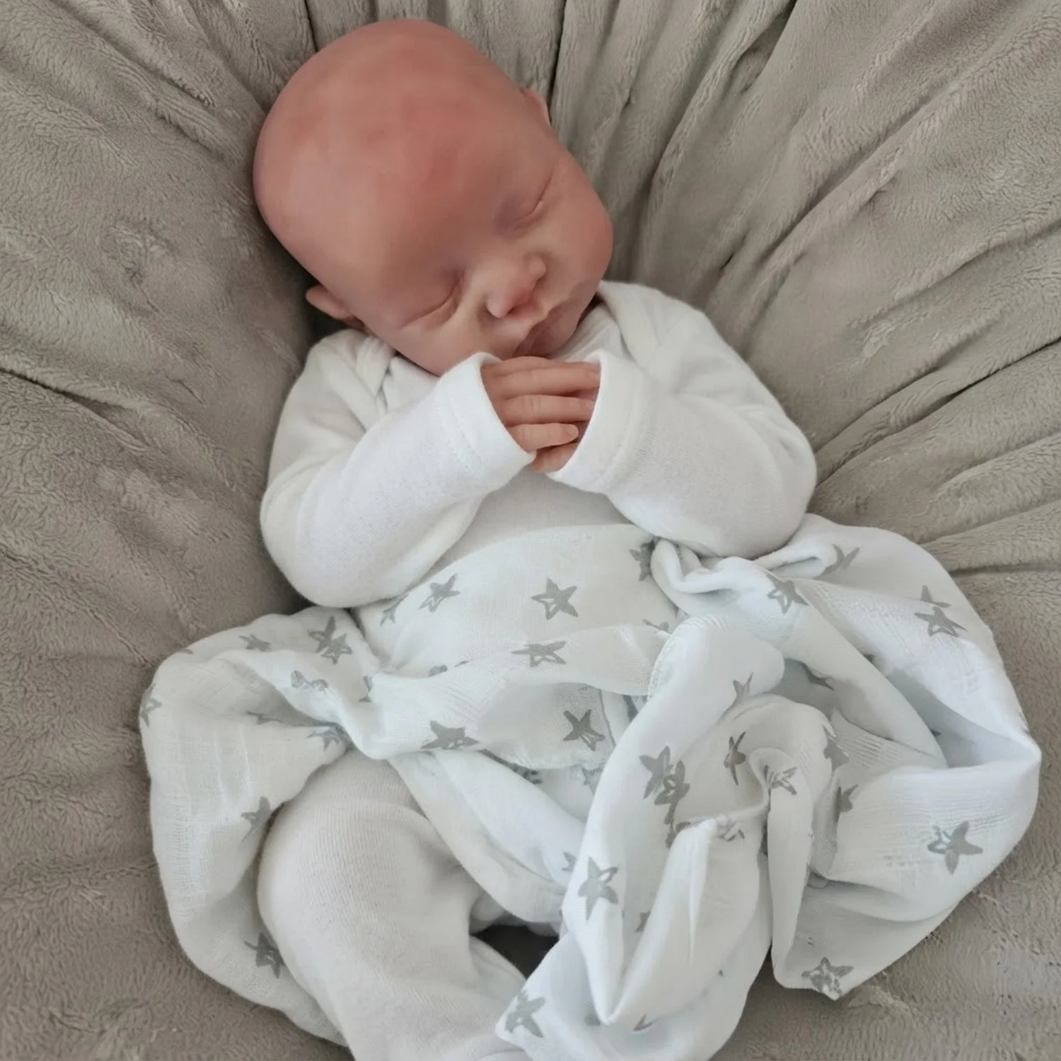 OtardDolls 1PC/2 Styles 41cm Open Mouth Painted/Unpainted Silicone Levi Closed Eyes Reborn Doll Realistic Washable Doll Toy