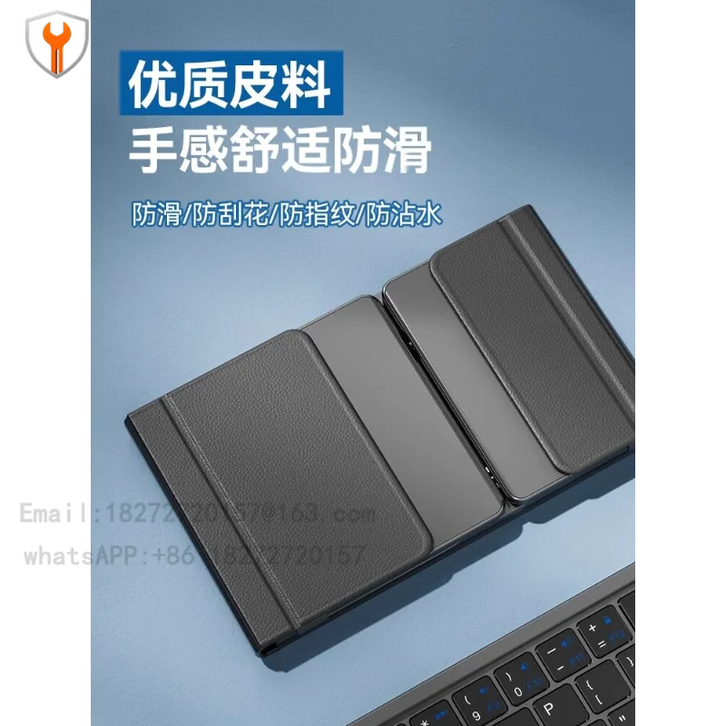 Triple Folding Keyboard Wireless Bluetooth Foldable Keyboard Suitable for Desktop Computers Notebook Kits