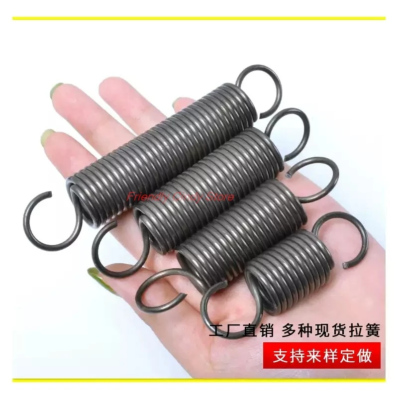 Spring Steel Single Hook Spring, Wire Dia 2.5mm, Outer Dia 13-30mm, Length 80-1000mm, Suitable for Courtyard Doors, Garage Doors