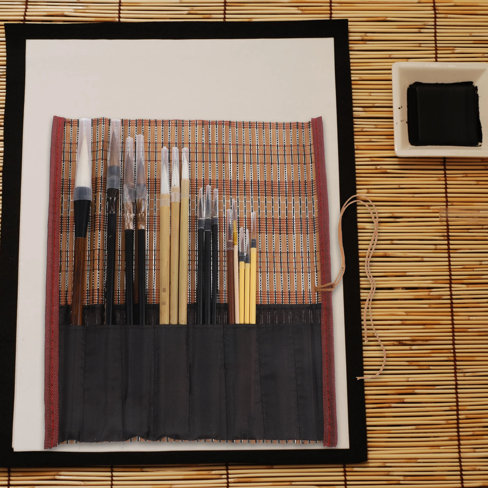 1 Set Of Chinese Calligraphy Brush Set Fine Tip Traditional Painting Writing Tool For Artistic Creation Lightweight Portable