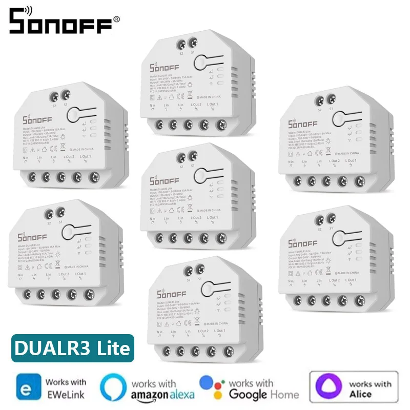 

Мини-Wi-Fi умный переключатель SONOFF DUAL R3 Lite 2-бандовый двойной релейный модуль для управления рольставнями с электромоторизованным управлением через Google
