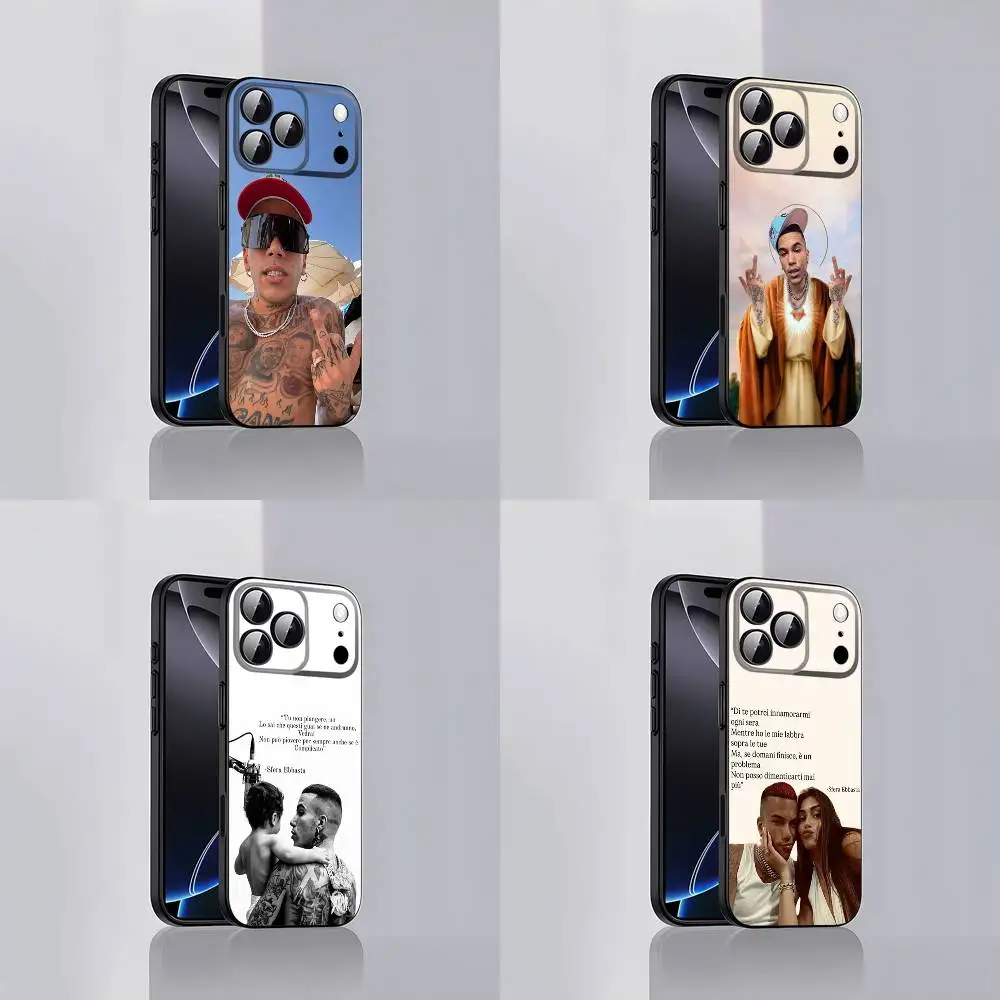 

S-Sfera 15 Piani X2VR E-Ebbasta Phone Case For iPhone 17,16,15,14,13,12,Pro,Max,Plus,E,SE4,Air,Mini Black Soft Cover