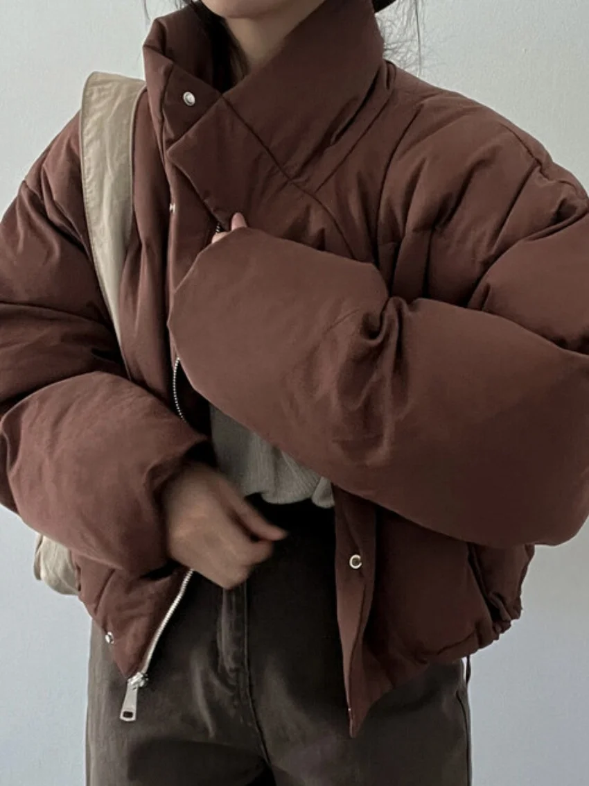 

Alien Kitty Winter Warm Cotton Padded Coats Women Warm 2025 New Chic Parkas Daily Streetwear All Match Minimalist OL Fashion