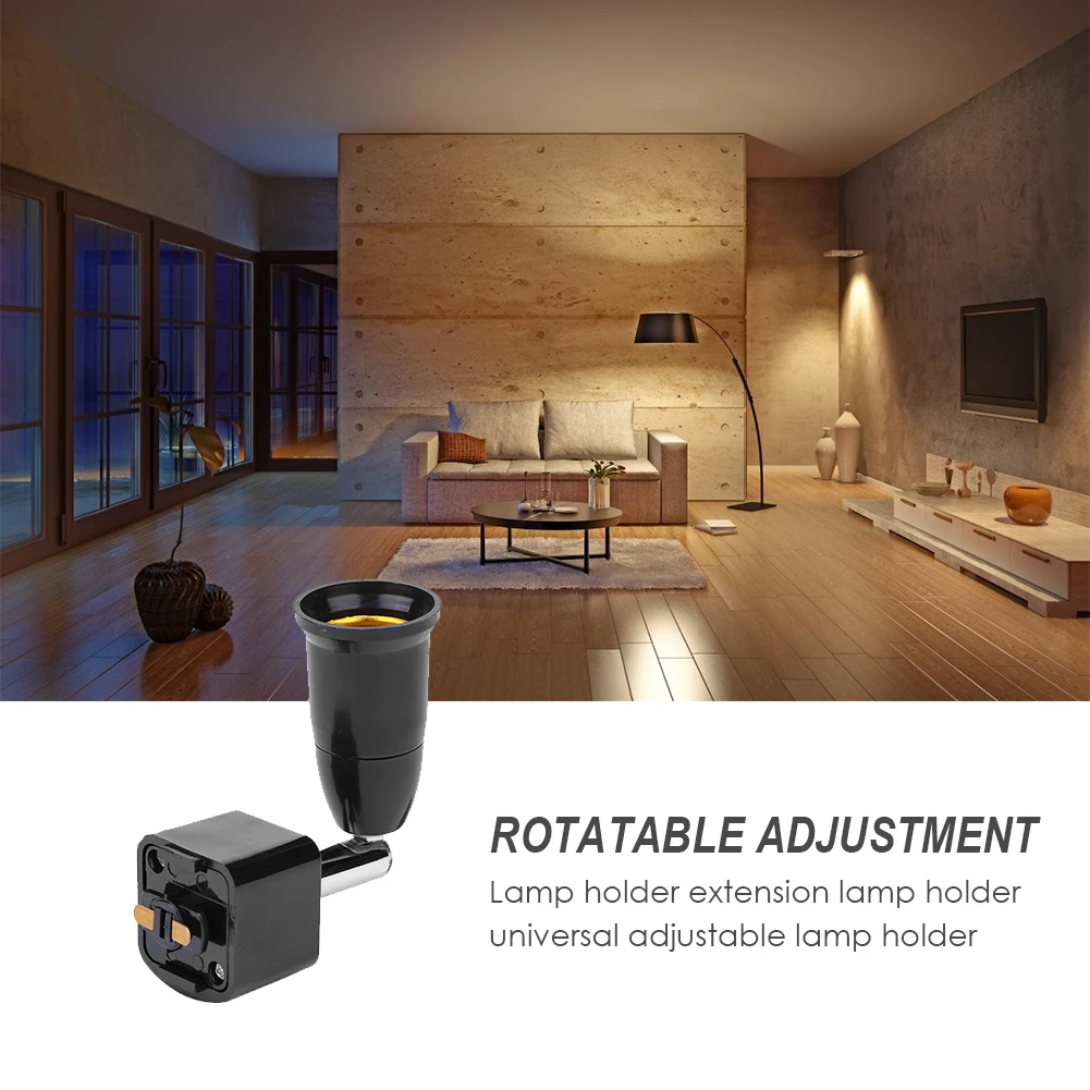 Adjustable Lamp Bases Converter 90 Degree Rotatable E27 85-240V LED Copper Light Bulbs Socket Base Adapter Lighting Supplies