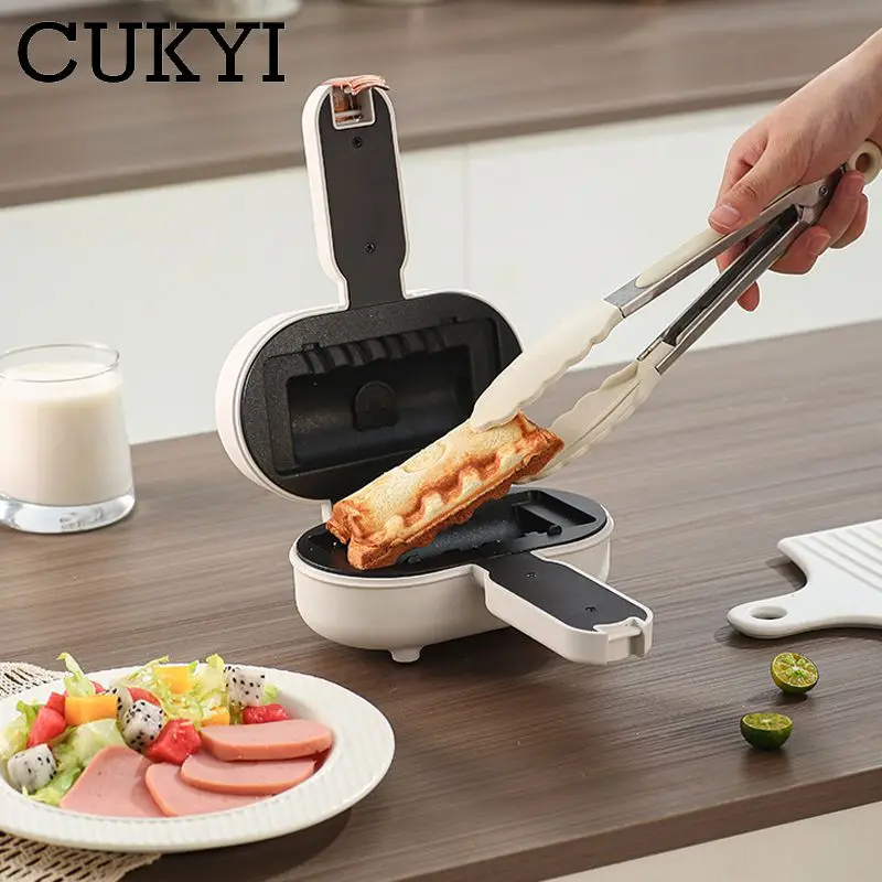 Mini Hotdog Maker Dubbelzijdige Instant Verwarming Taco Burrito Machine Anti-Stick Sandwich Grill Morsbestendige Toast Rand Afdichting Clip