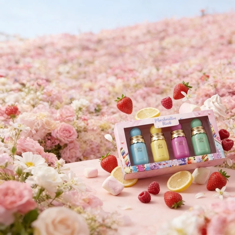 

120ml Women Eau De Parfum Gift Set Sweet Candy Marshmallow Perfume 4PCS Gourmand Fragrance Cute Bottle Long Lasting Spray