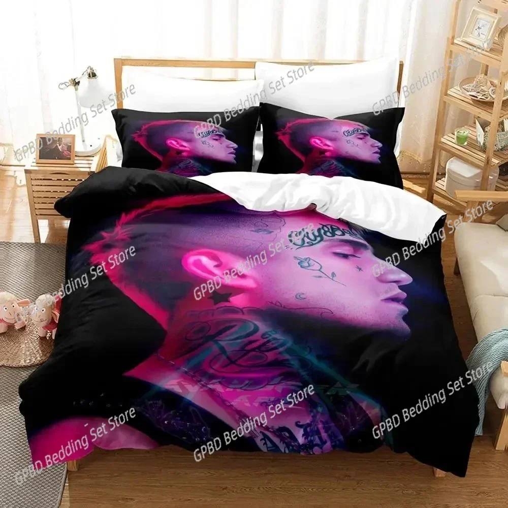 2024 Lil Peep Comfortable Duvet Quilt Cover Pillowcase Bedding Set Children Bedroom Decoration Home Textile