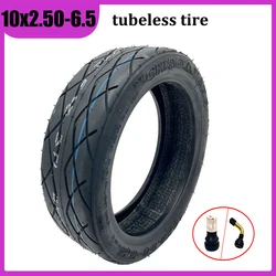 10x2.50-6.5 Tubeless Tire with Valve for 10 Inch Electric Scooter Front and Rear Wheels High-quality Vacuum Tyre