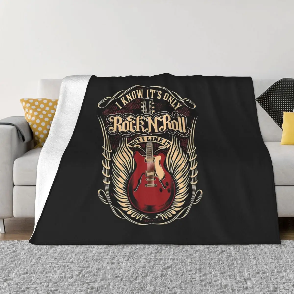 Rock And Roll Blankets Fleece Heavy Metal Music Soft Throw Blanket for Outdoor Travel Bedspread