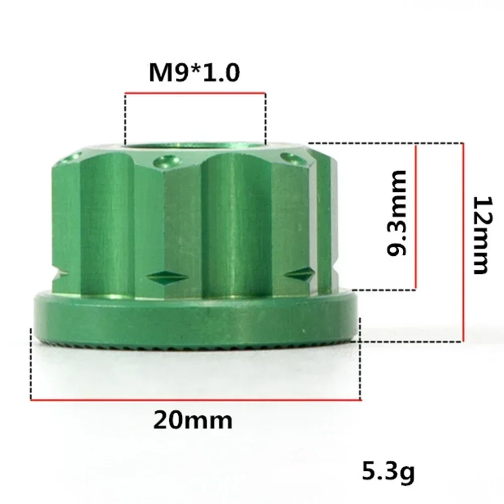 

M9 Bike Bicycles Track Wheel Nuts Wheels Hub Axle Integrated Washer Solid Shaft Hub Nut Front Axle Bicycle Hubs Parts Accessorie