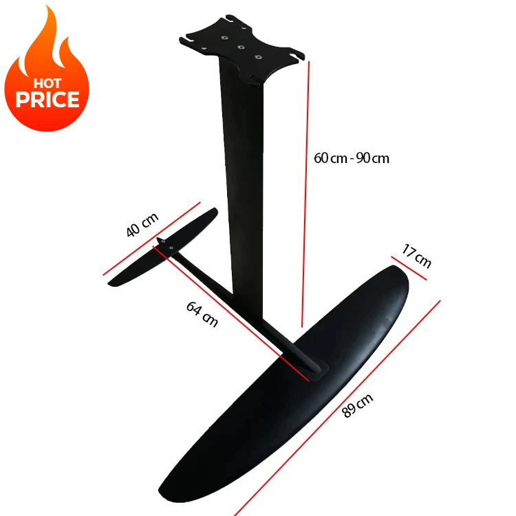 Best Price New Thin Model Designed for Water Sports High Quality 3k Carbon Fiber Hydrofoil Surfing Foil 1232sqcm Surf Wings