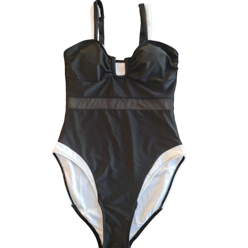 

2026 Striped Womens One Piece Swimsuits Low Cut Push Up Swimwear Full Coverage Slimming Bathing Suit