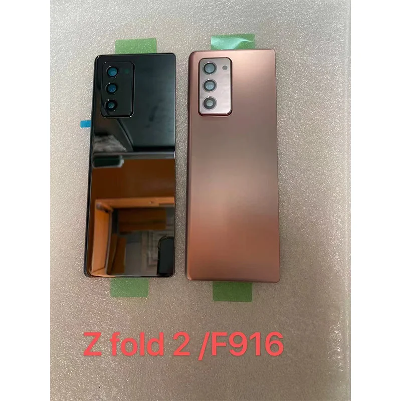 AAA+ For Samsung Galaxy Z Fold 2 5G F916 Battery Back Cover Z Fold2 Rear Door Glass Panel Housing Case with Camera Lens Replace