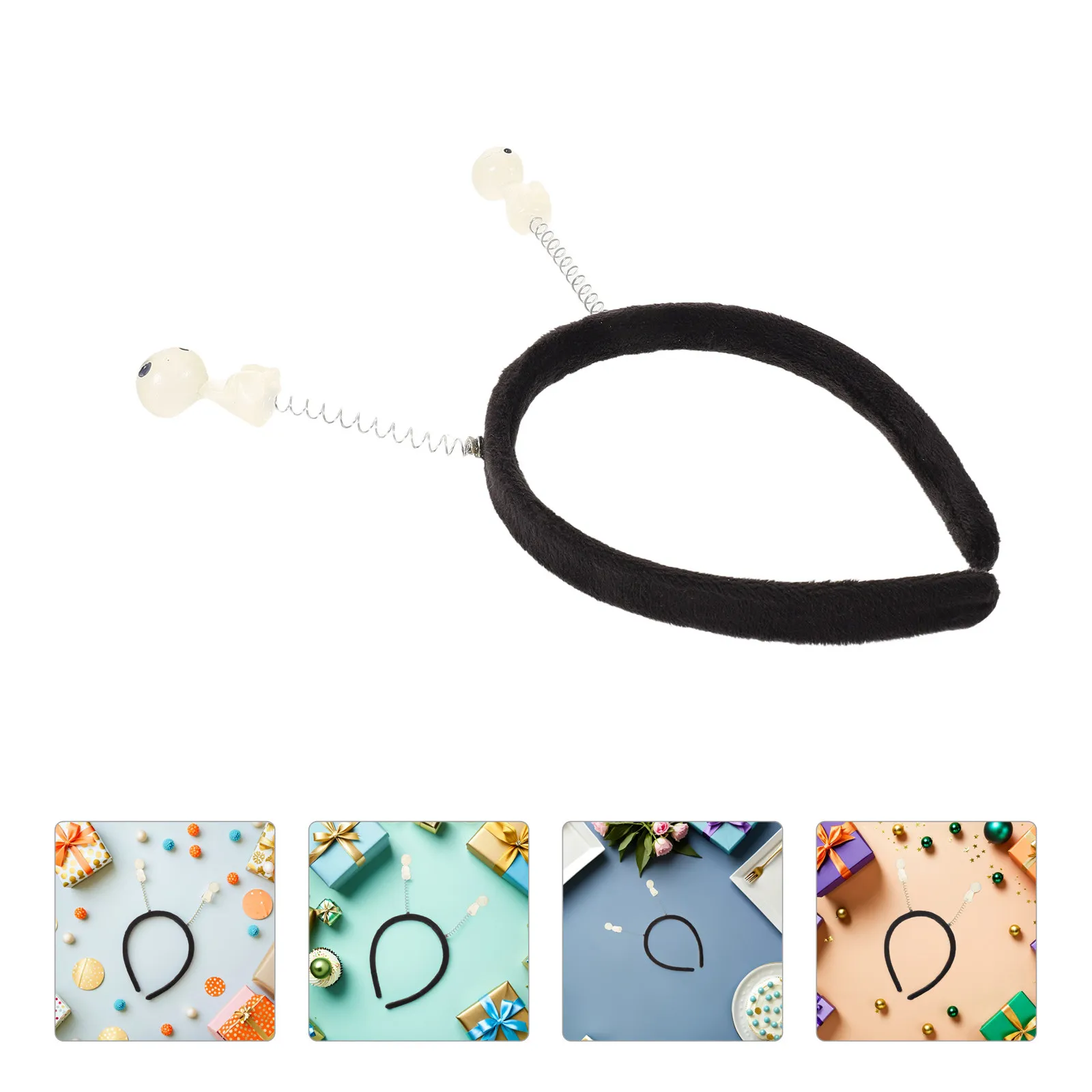 

2Pcs Glow Headband Night Light Headwear Funny Extraterrestrial Costume Accessory Halloween Party Cosplay Headband for Adults