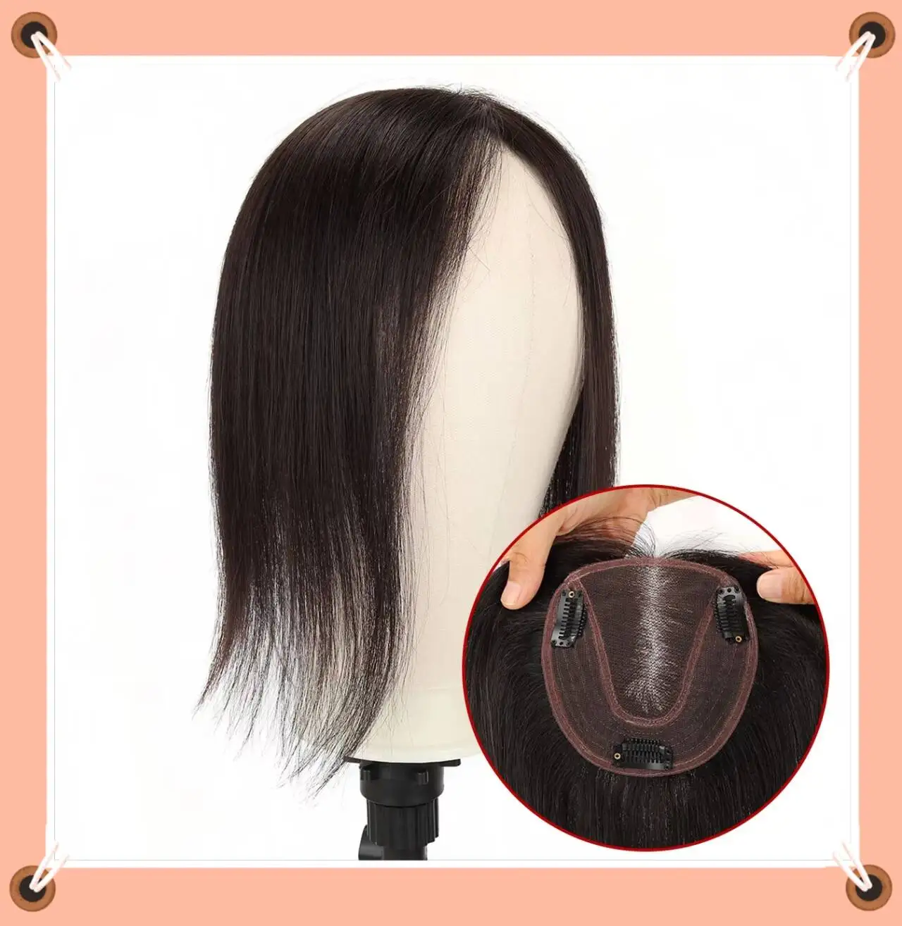 

Накладка для волос TUW07 из натуральных волос Реми для женщин, легкая накладка-топпер на кружевной основе, натуральные волосы для женщин с редеющими волосами, накладка-топпер из натуральных волос