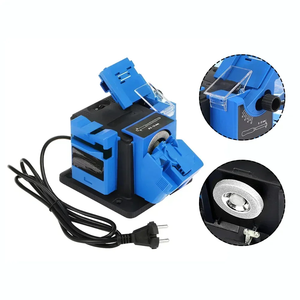 65W Cutter Sharpener Fully 6000 Rpm Automatic Household Electric Sharpener Power Tools For HSS Drill Electric Grinder Chisel