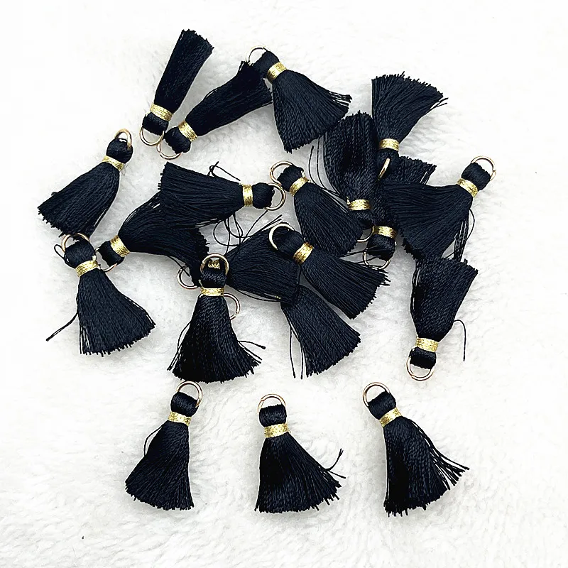 10pcs/lot 20mm Handmade Tassel Charms for Jewelry Making Mini Cotton Tassel Necklace Earrings DIY Accessories Findings