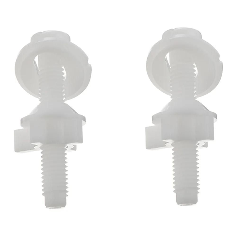 

2pcs Toilet Lid Screws Pom Plastic Fixing Bolts 3.2mm Pads Seat Cover Installation Durable Replacement Toilet