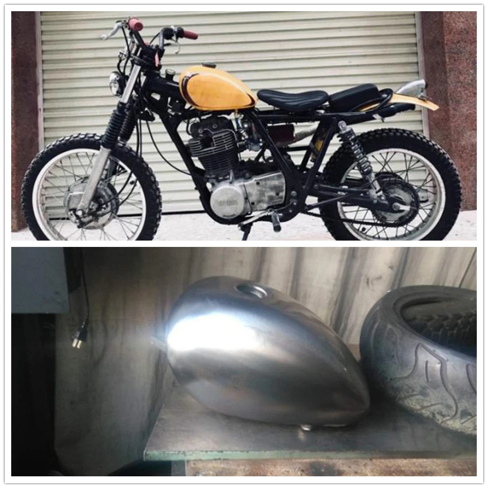 Petrol Gas Fuel Tank Motorcycle Handmade Modified Motorbike Oil Gasoline Fueling Can with Cap For Yamaha SR 400