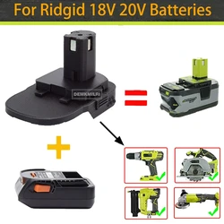 Adaptador de batería para Ridgid AEG de litio de 18V, accesorios para herramientas inalámbricas Ryobi ONE + 18V, no incluye herramientas ni batería