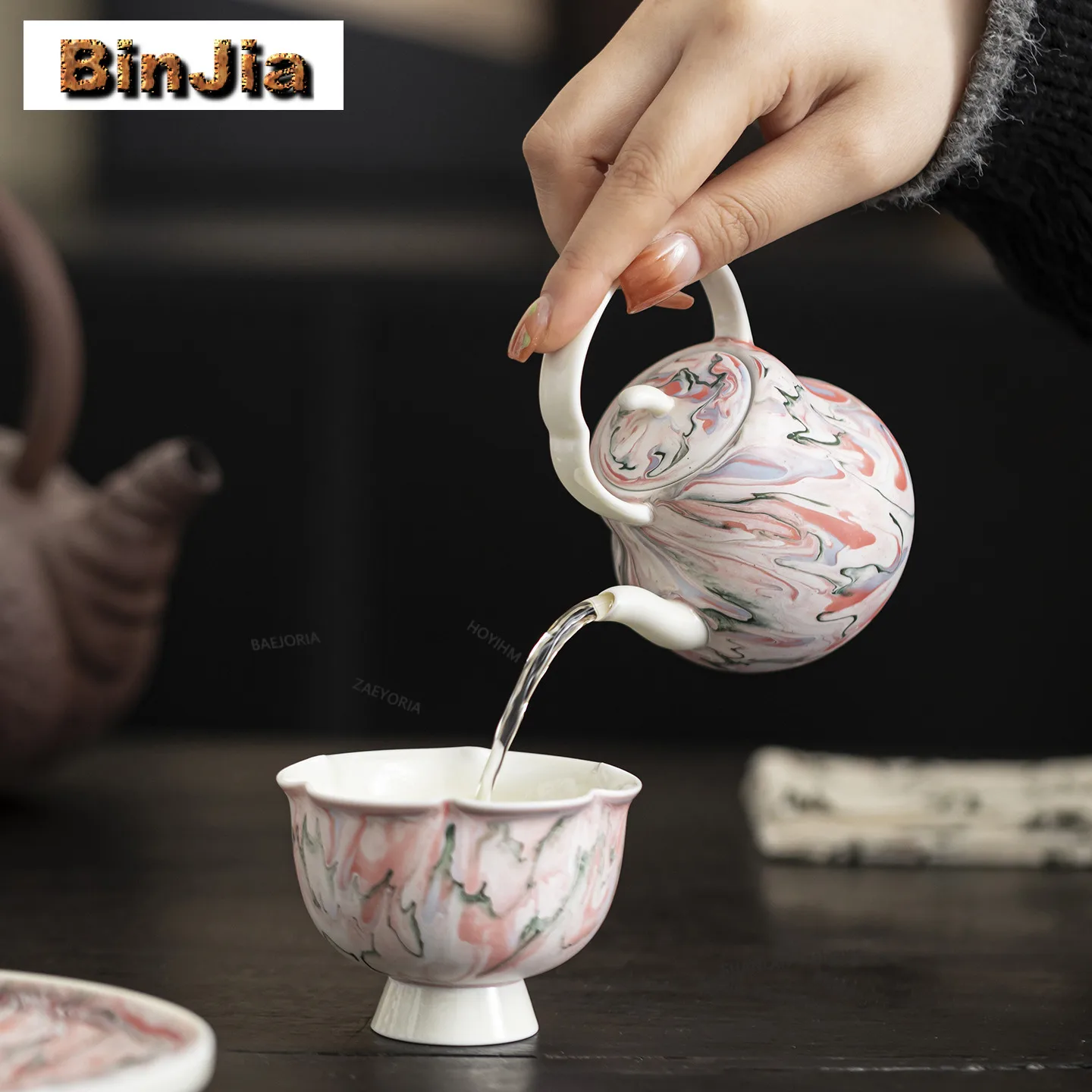 125ml Dunhuang Apsaras Gourd Lift Teapot Boutique Tea Infuser Pot Tea Maker Kettle With Ball Hole Cafes Accessories Collection