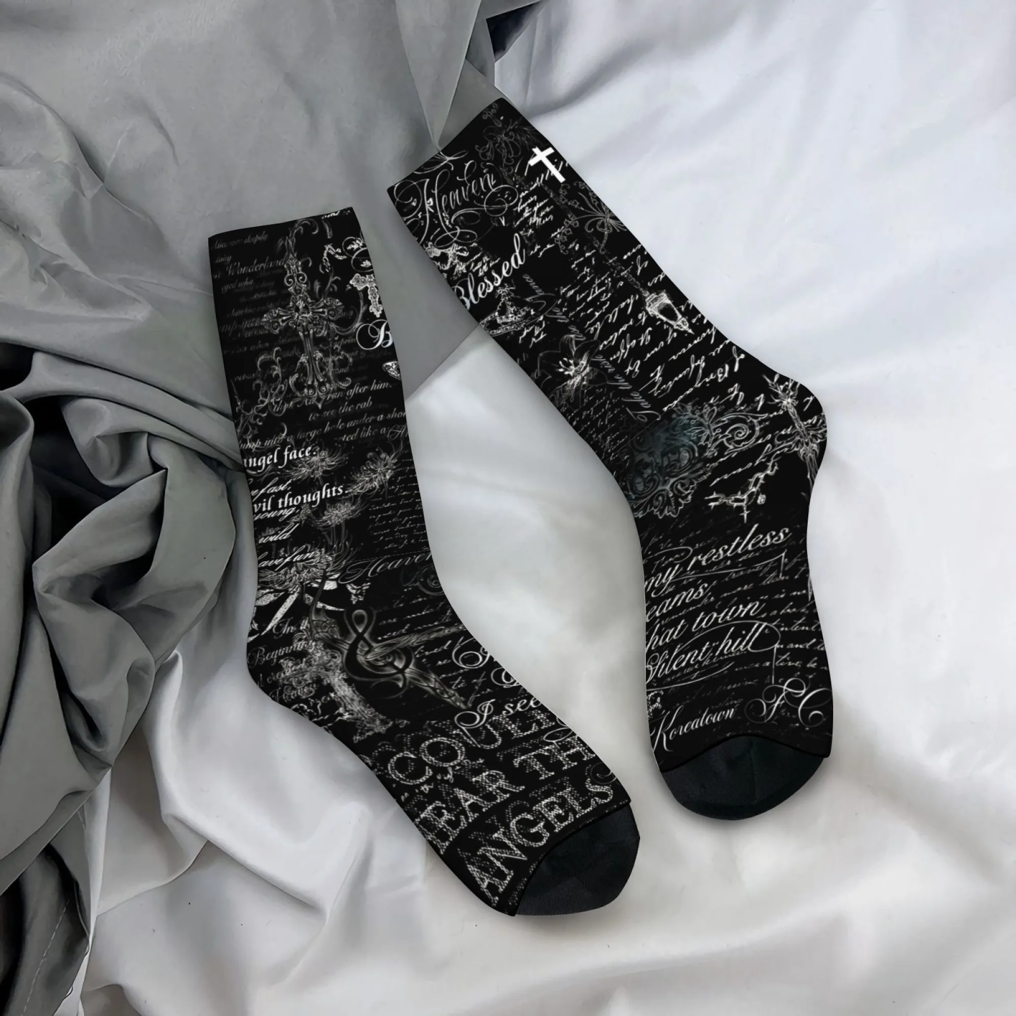 Neuartige, handbemalte Harajuku-Retro-Kunstsocken für Herren: Bequeme, atmungsaktive, rutschfeste Freizeitsocken, perfekt für verrückte Partys