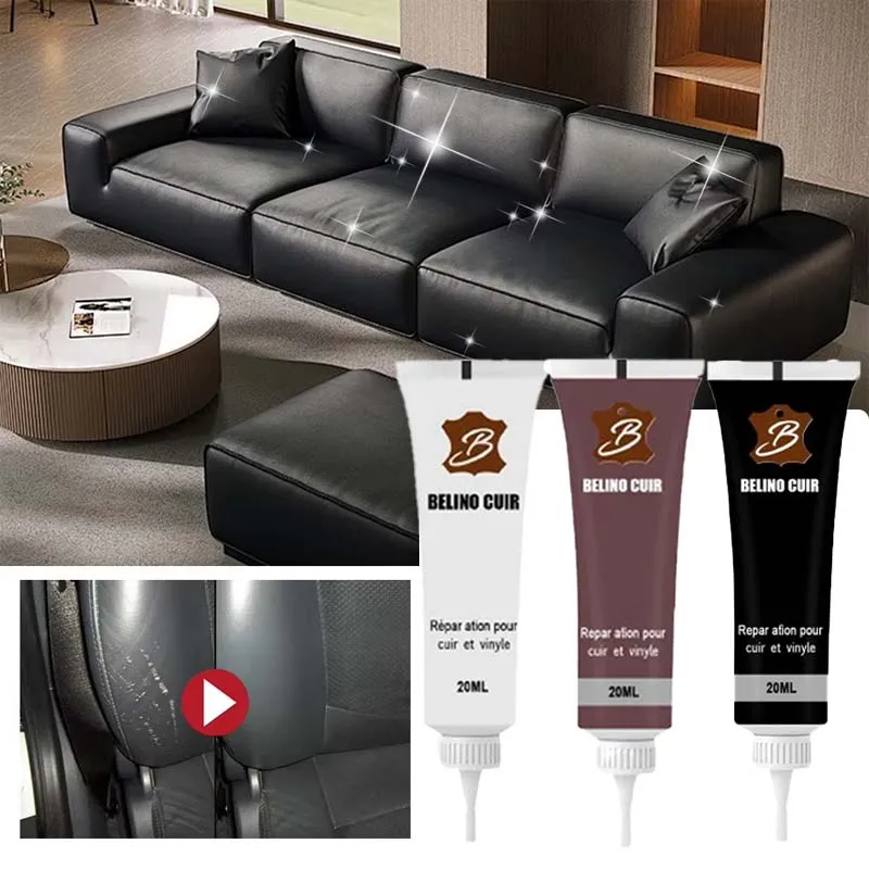 Leather Repair Cream for Scratches Cracks Car Seats Sofa Furniture Restorer Mending Kit Conditioning Care Paste