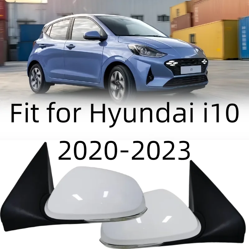 Per Hyundai i10 2020-2023 Gruppo specchietto retrovisore Regolazione elettrica Lente di riscaldamento elettrico pieghevole OE 87610-K6000 87620-K6000